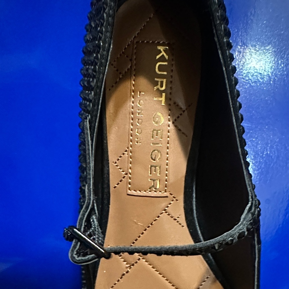 ✨ RARE & SOLD OUT ✨ Kurt Geiger Mayfair Crystal Mary Jane Flats - Black Sz 39 - Picture 2 of 6